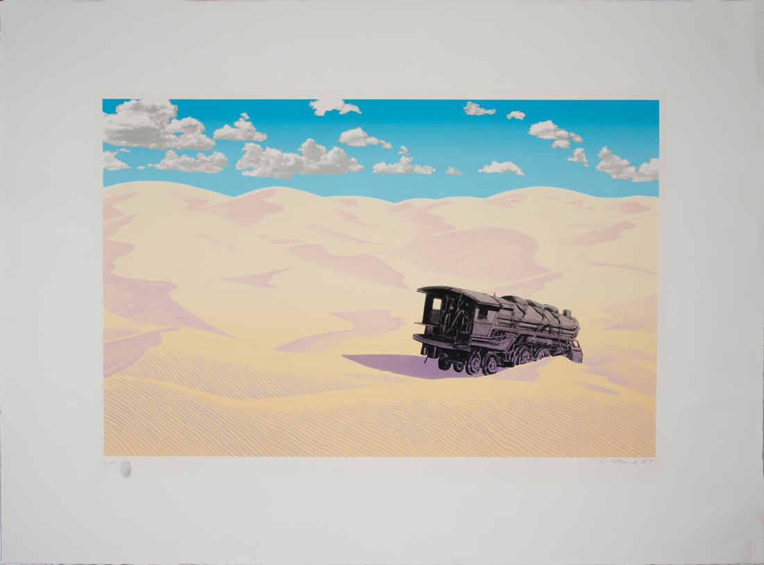 Appraisal: PRINT ROBERT FRIED Robert Fried American - Desert Train screenprint