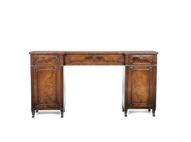 Appraisal: A Regency and later mahogany inverted breakfront sideboard in the