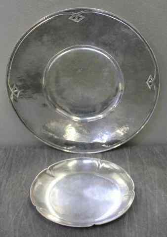 Appraisal: STERLING Signed Decorative Tray and Bowl Includes a Lebolt Art