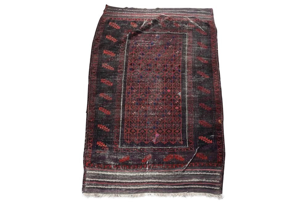 Appraisal: ANTIQUE BALUCH RUGcirca wool on wool foundation Condition wear to