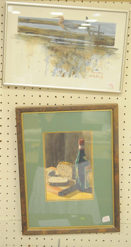 Appraisal: Don Izard th C watercolor on paper realistic still life