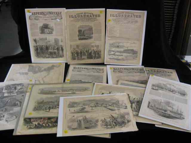 Appraisal: Civil War Era Harper's Weekly Pages Maps shrink wrapped from