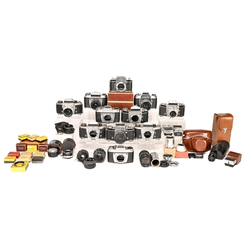 Appraisal: Ten Ihagee Exa and Exata mm cameras lenses accessories and