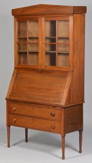 Appraisal: Alabama Desk and Bookcase Southern desk and bookcase piece construction