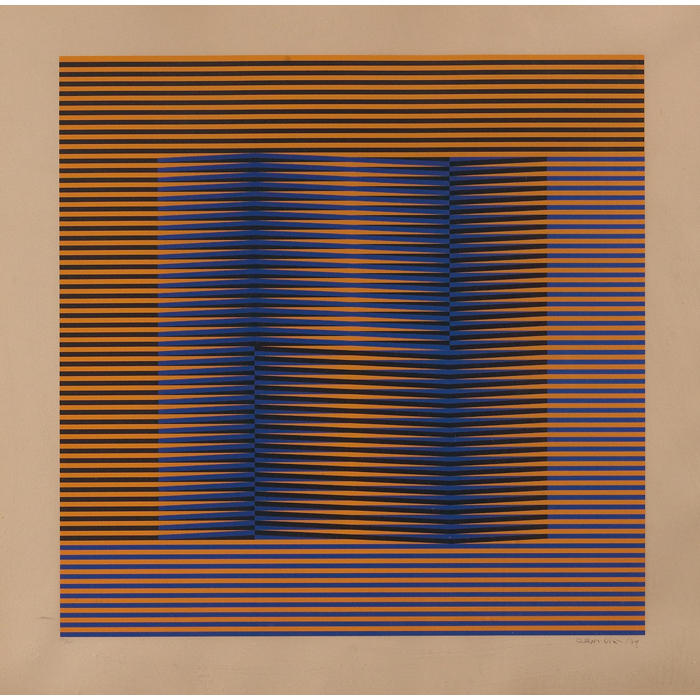 Appraisal: Carlos Cruz Diez Venezuelan b Induction Chromatique serigraph x pencil