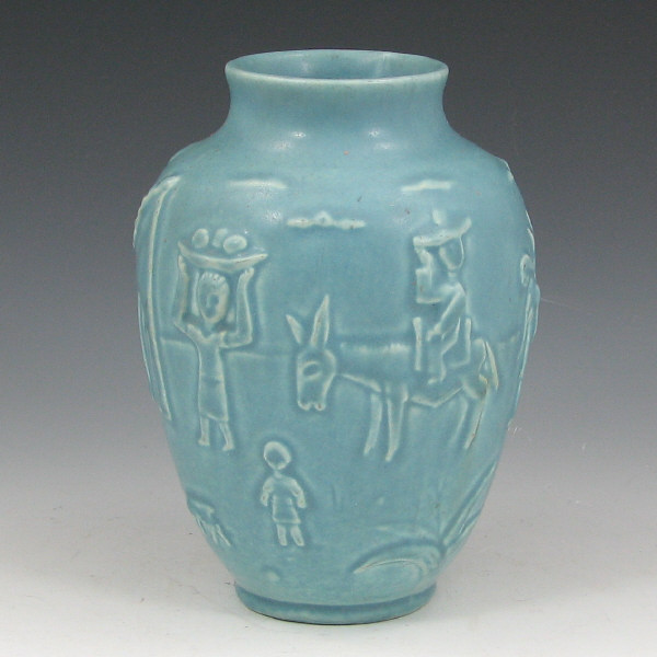 Appraisal: Rookwood Matte Blue Mexican Vase - Mint Rookwood vase from