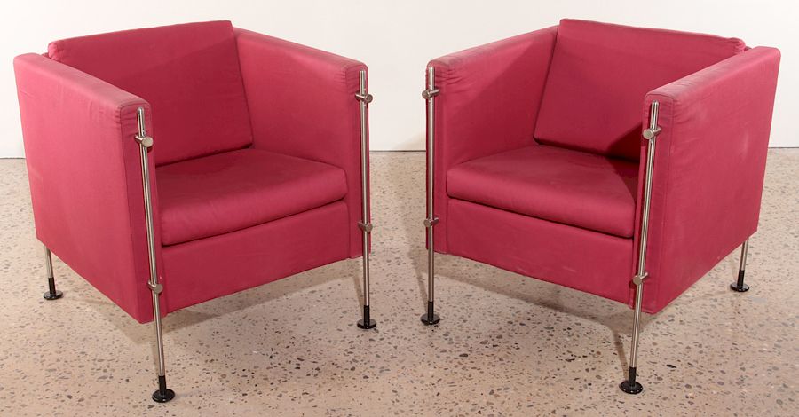 Appraisal: PAIR ARFLEX BURKHARD VOGTHERR FELIX ARM CHAIRS A pair of