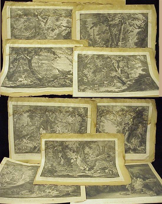 Appraisal: Johannes Elias Ridinger twelve engravings by him after his own