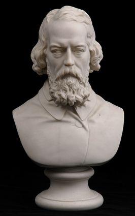 Appraisal: ROBINSON AND LEADBEATER PARIANWARE BUST OF ALFRED TENNYSON AFTER J