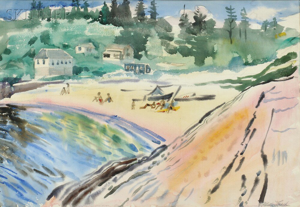 Appraisal: William Zorach American - Beach at Bay Point Maine Signed