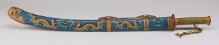 Appraisal: Chinese sword w cloisonne scabbard l Chinese sword with cloisonne