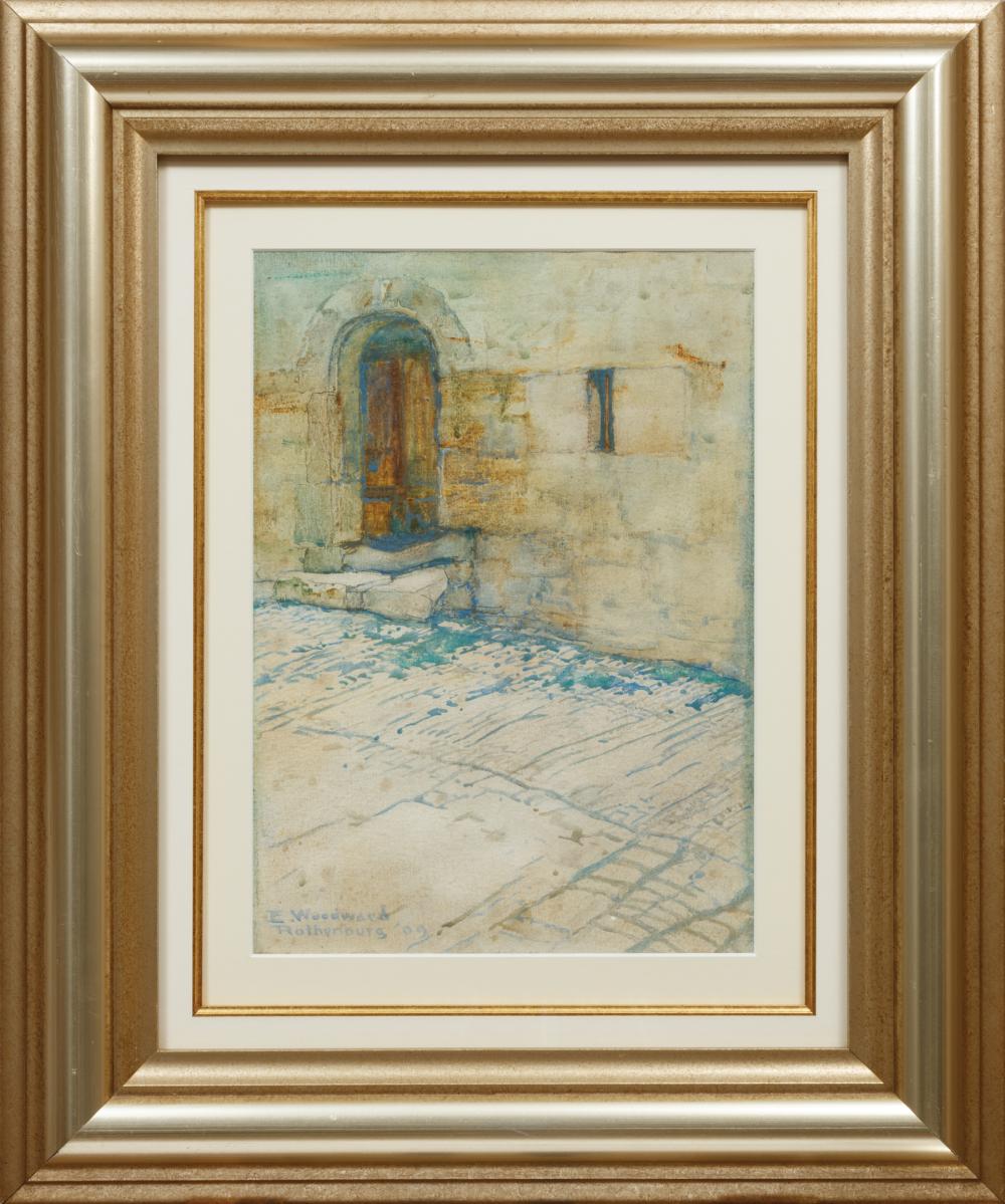 Appraisal: Ellsworth Woodward American Louisiana - Rothenburg watercolor and graphite on