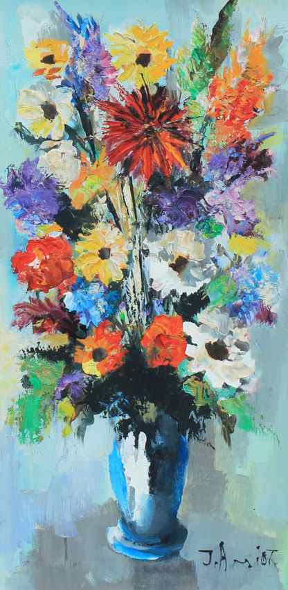 Appraisal: AMIOT Jean French - Still Life with Flowers in a