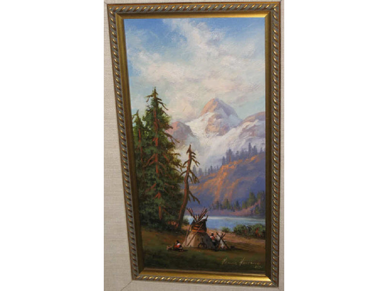 Appraisal: HEINE HARTWIG AMERICAN B MT HOME oil on masonite signed