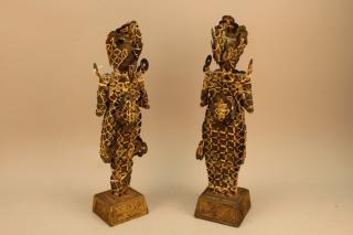 Appraisal: Antique Thai Bronze Figures made of coins Antique Thai Bronze