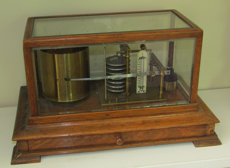 Appraisal: A Victorian oak barograph by Ross of New Bond Street