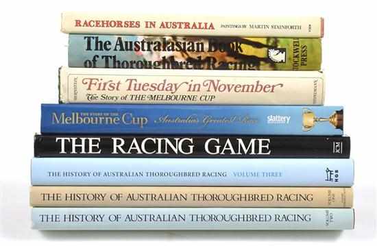 Appraisal: HORSE RACING BOOK COLLECTION extensive collection of more than reference