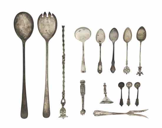 Appraisal: A Collection of Silver Serving Articles including sterling and comprising