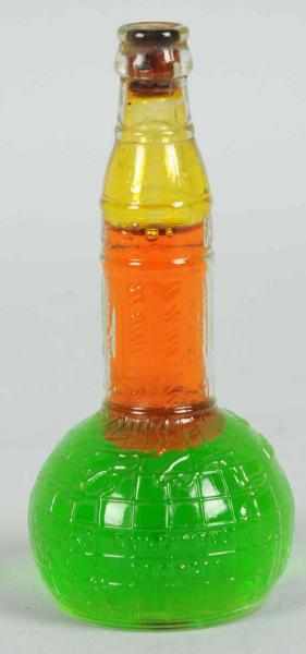 Appraisal: Miniature Glass Nehi Bottle Integrated one piece construction with two