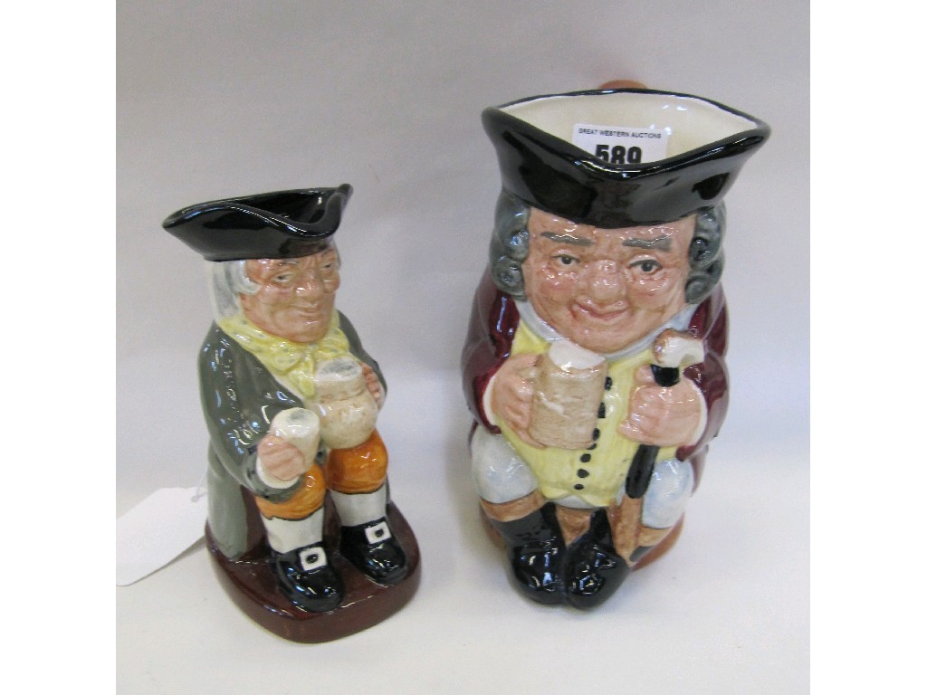 Appraisal: Two Royal Doulton character jugs 'Happy John' and 'Jolly Toby'