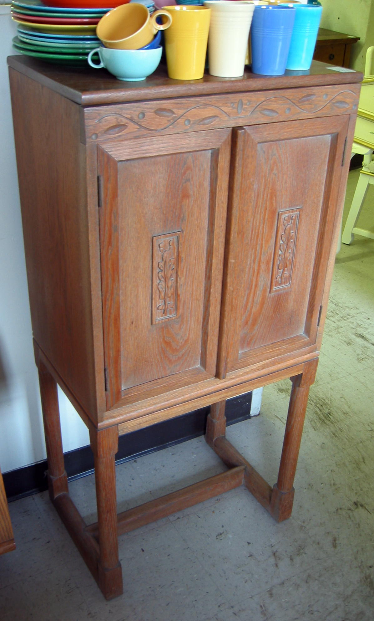 Appraisal: AN OAK SIDE CABINET Meier Frank Co Portland Oregon c