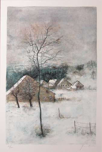 Appraisal: Toit dans la neige Gantner Bernard French born lithograph printed