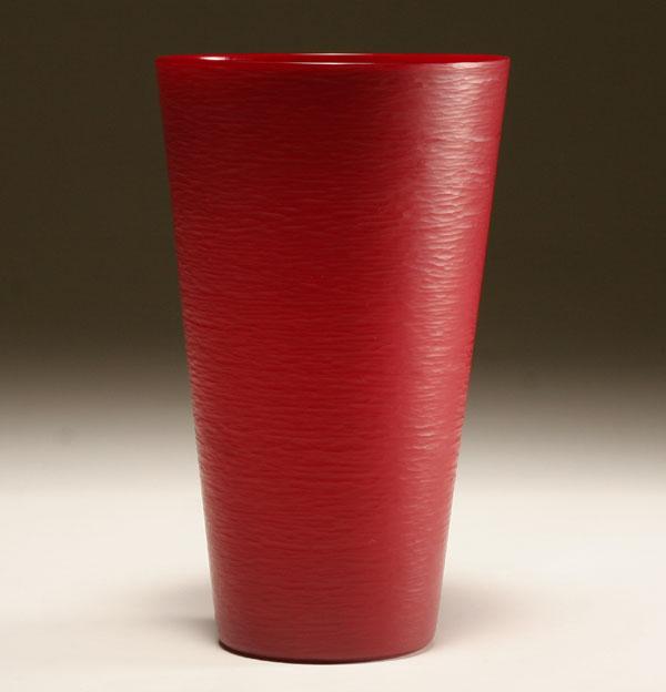 Appraisal: Venini Battuto vase designed by Carlo Scarpa c Large brilliantly