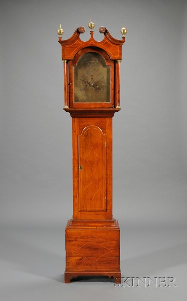 Appraisal: Chippendale Cherry Tall Clock by Levi Abel Hutchins Concord New