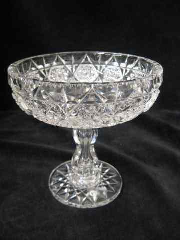 Appraisal: Hawkes Cut Glass Compote brilliant period pedestal base '' signed