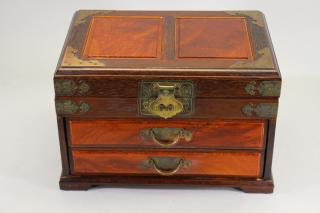 Appraisal: Antique Two Drawer Jewelry Case Antique Two Drawer Jewelry Case