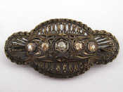 Appraisal: A th century silver and diamond brooch approx cm long