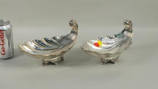 Appraisal: Pair Sanborn Mexican Sterling Silver Shell Bowls Pair of Sanborn's