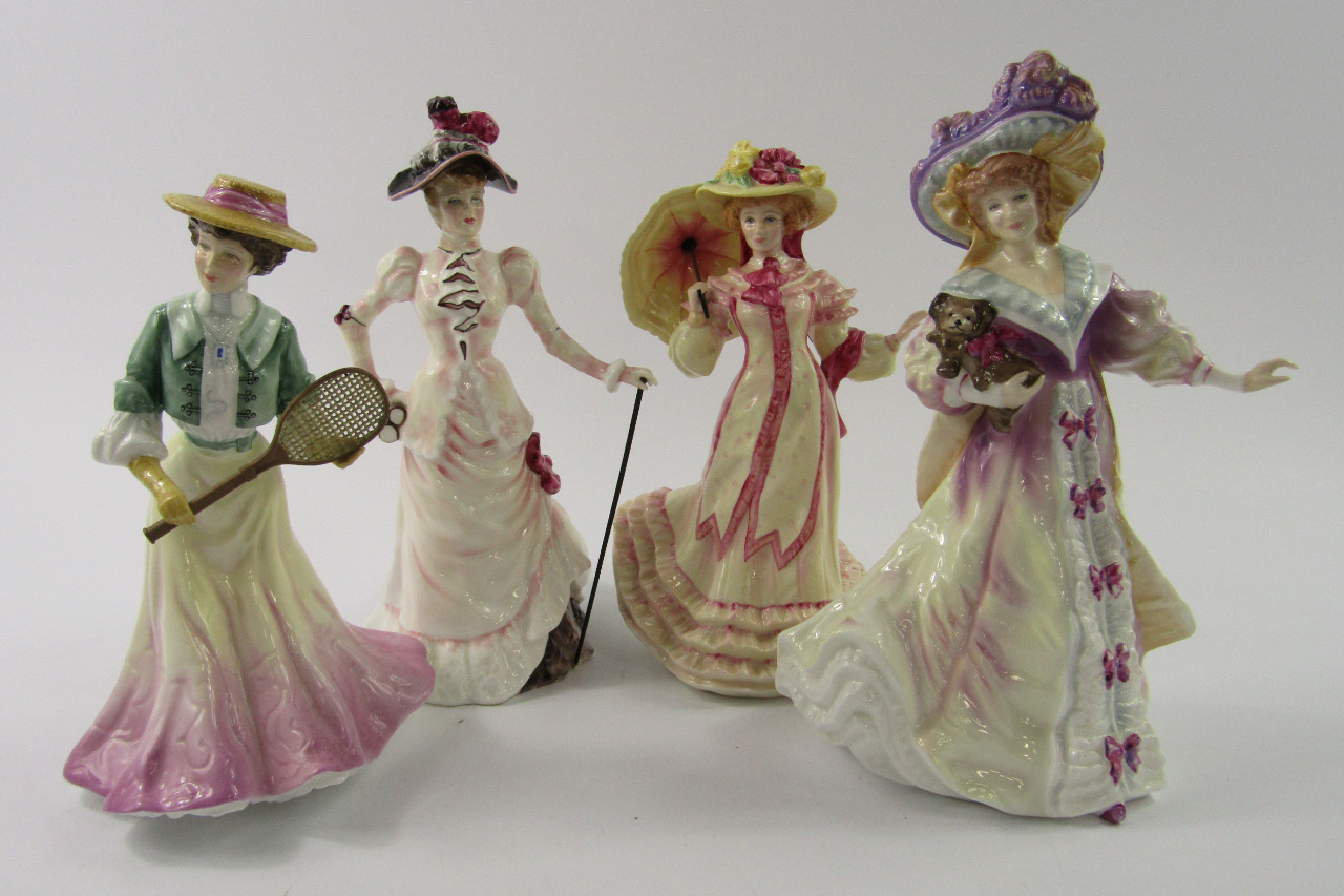 Appraisal: Four Royal Doulton figures comprising Lily HN Springtime HN Ascot