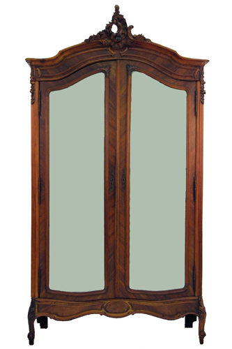 Appraisal: LOUIS XV STYLE DOUBLE-DOOR ARMOIRE French c having a carved