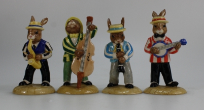 Appraisal: Royal Doulton Bunnykins figures Saxophone Player DB Double Bass Player