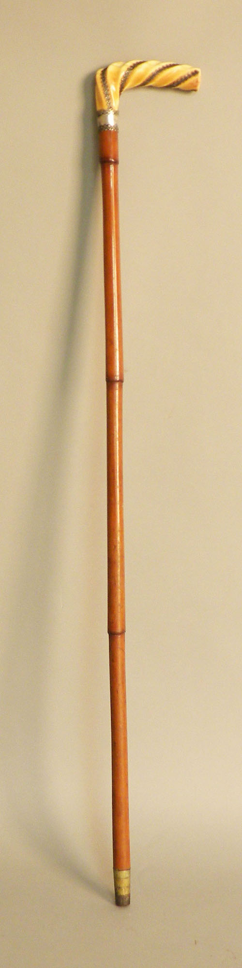 Appraisal: Presentation cane with silver and bone grip inscribed Gen N