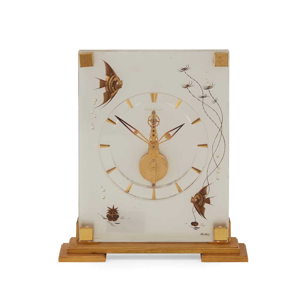 Appraisal: JAEGER LE COULTRE 'MARINA' CLOCK TH CENTURY Perspex and gilt-metal