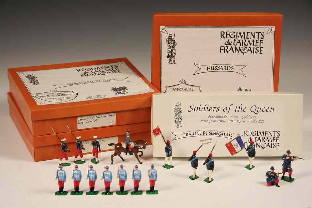 Appraisal: SETS TOY LEAD SOLDIERS - Four Sets Handmade Limited Edition