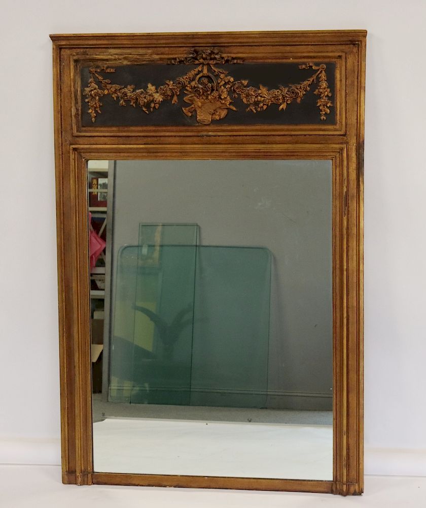 Appraisal: Antique French Style Trumeau Style Mirror Nice quality and very