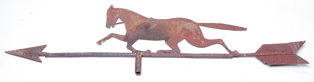 Appraisal: AMERICAN HORSE WEATHERVANE Late th-early th century Cut out sheet