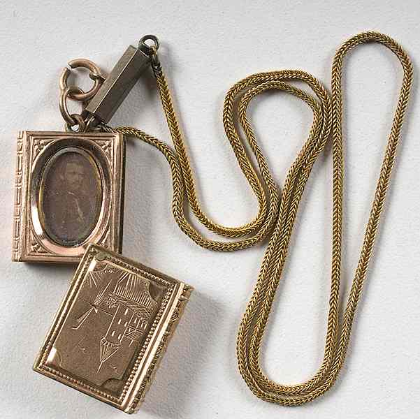 Appraisal: Campaign Photo Locket of Ulysses S Grant A small rolled