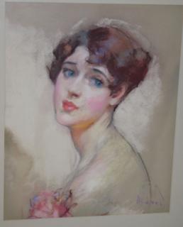 Appraisal: Portrait of a girl signed Andrei Possibly Rene Jean Andrei