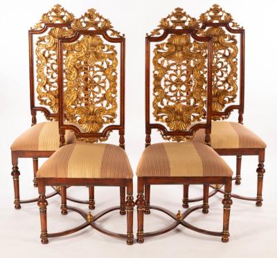 Appraisal: A set of four hall chairs by Jonathan Charles with