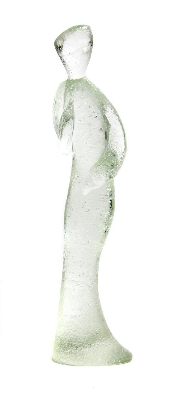 Appraisal: A Glass Figural Sculpture Livio Seguso depicting a stylized woman