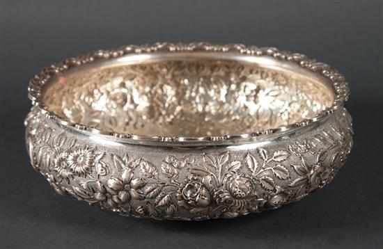 Appraisal: American repousse sterling silver bowl Schultz Baltimore MD early th