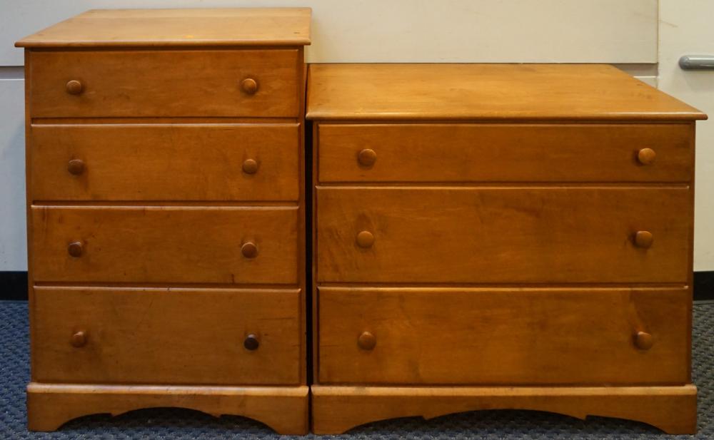 Appraisal: MAPLE CHEST AND DRESSER CHEST X X IN X X