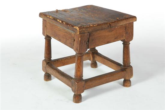 Appraisal: JOINT STOOL American late th-early th century maple and pine