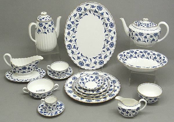 Appraisal: A Spode bone china dinner service in the ' Blue