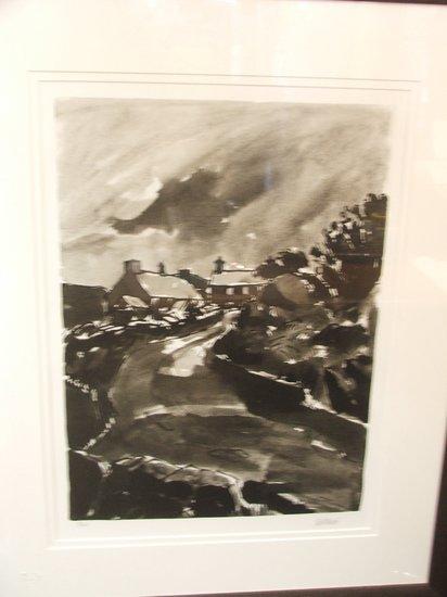 Appraisal: AFTER KYFFIN WILLIAMS - A country roadway with cottages print