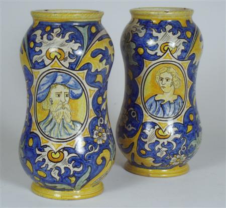 Appraisal: A pair of late th early th century pottery vases